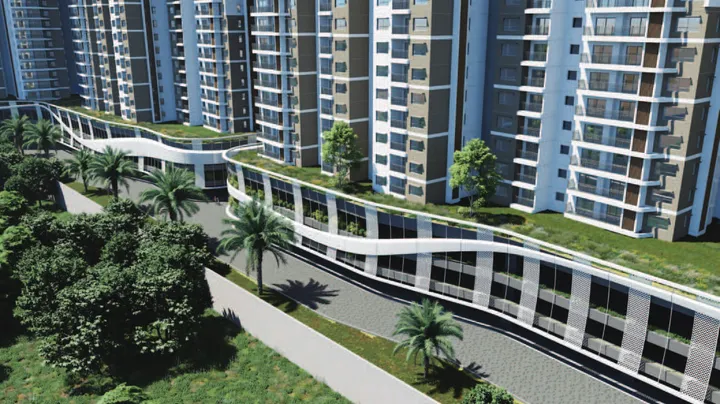 Aerial view of towers at Prestige Golden Grove